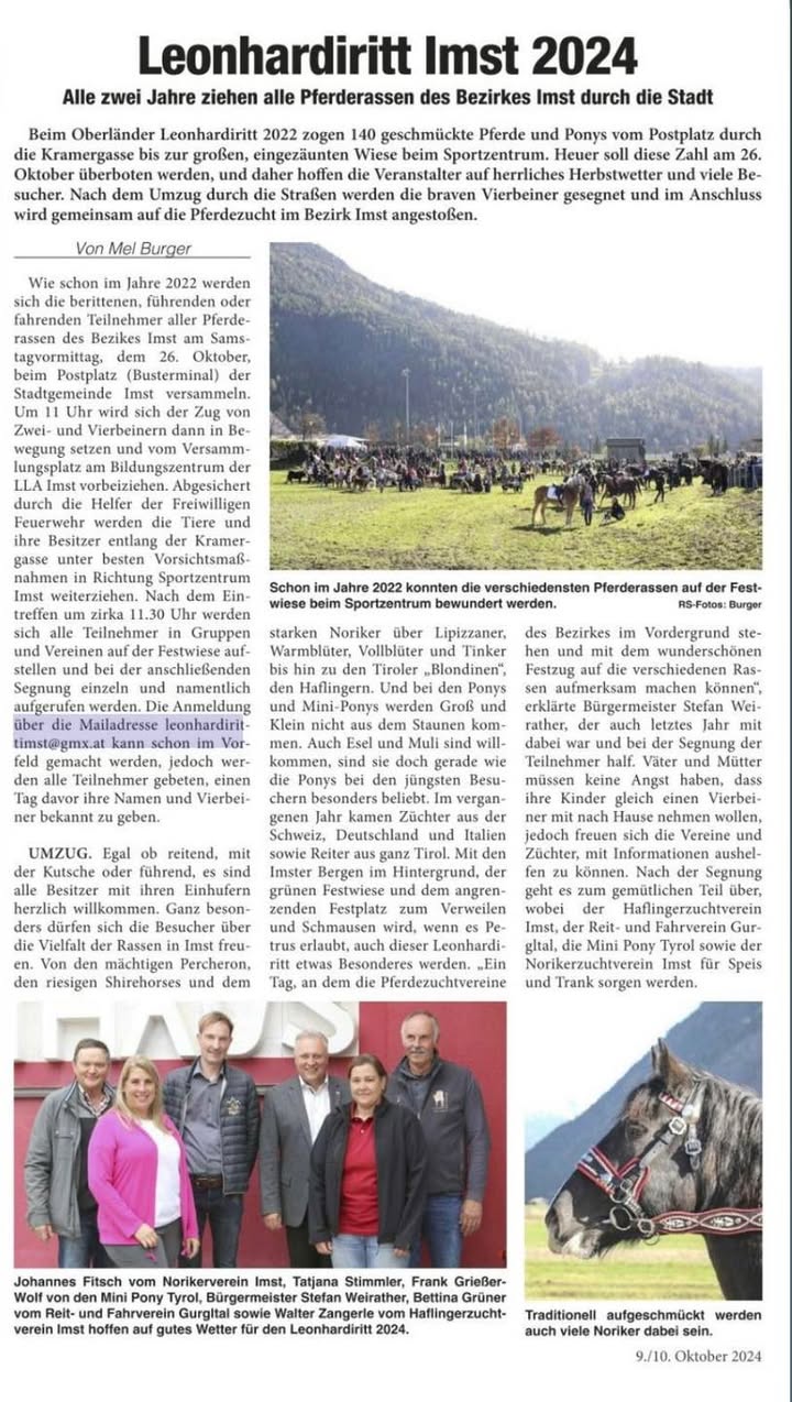 Facebook Beitrag RFV Gurgltal